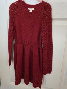 Cat & Jack Burgundy Rib Knit Sweater